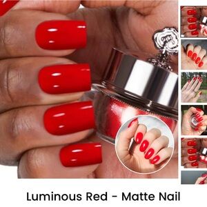 Sistaco Luminous Red mineral nail powder